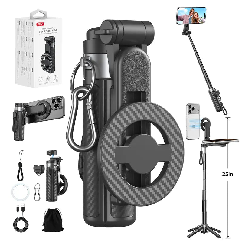 2026 4-in-1 Magnetic Selfie Stick