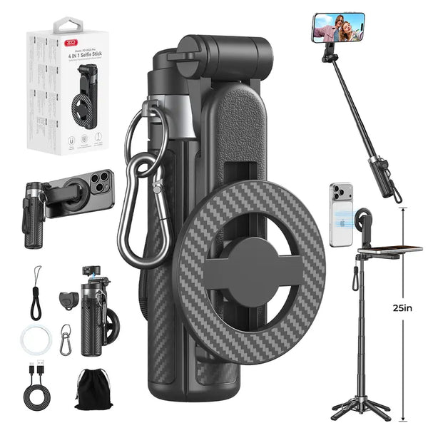2026 4-in-1 Magnetic Selfie Stick
