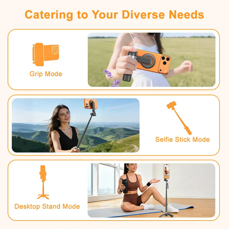 2026 4-in-1 Magnetic Selfie Stick