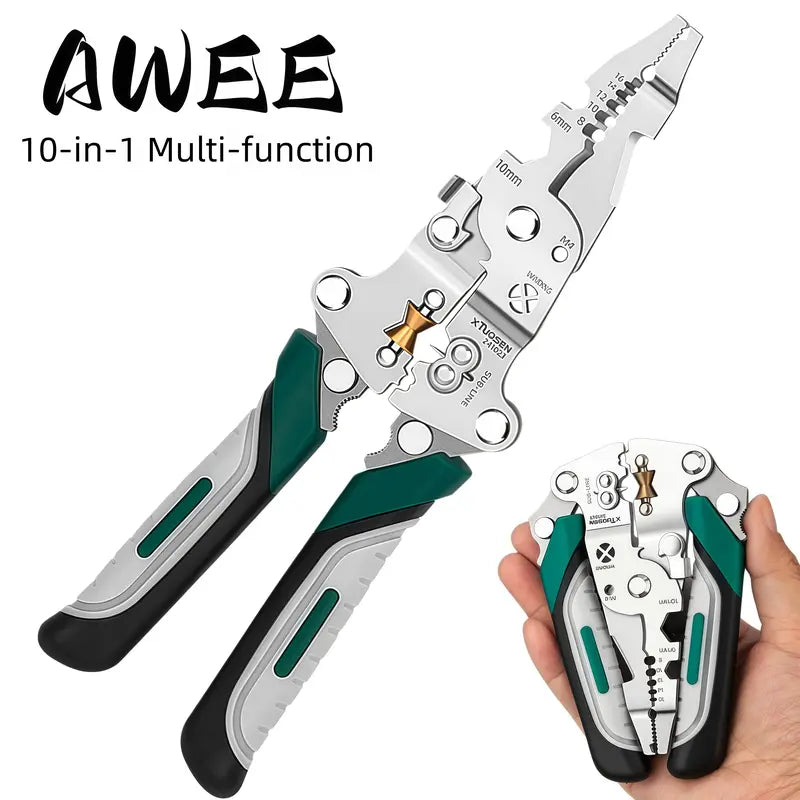 Multifunctional Electrical Cable Stripper Cutter Crimper Pliers