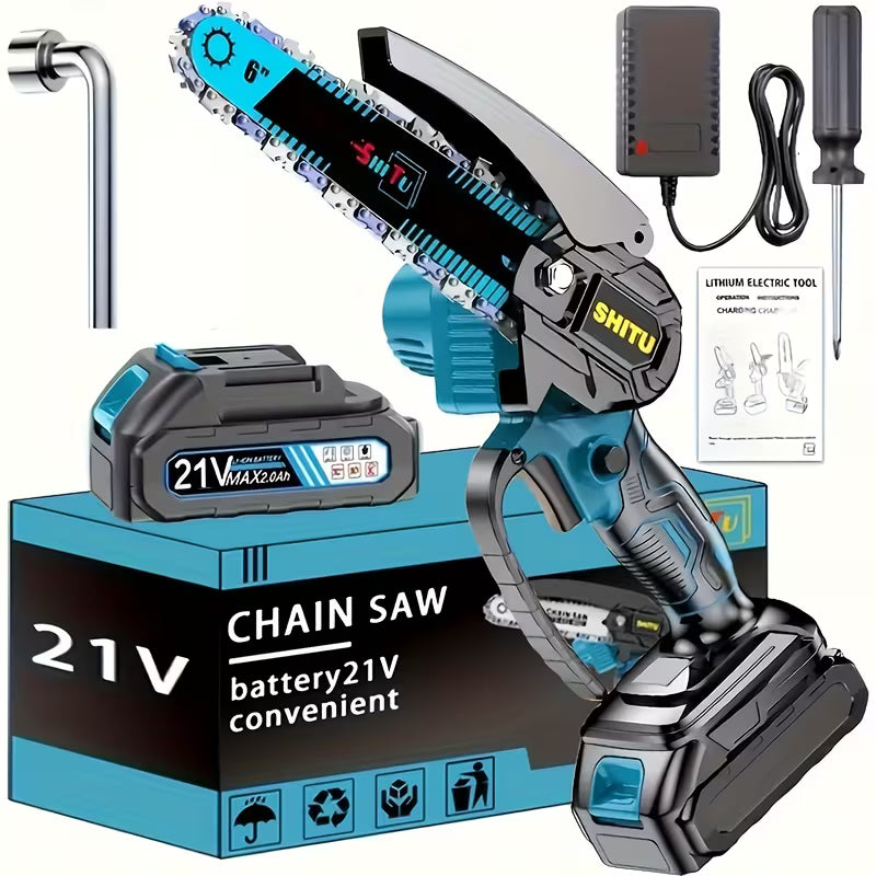 21V Mini Cordless Chainsaw