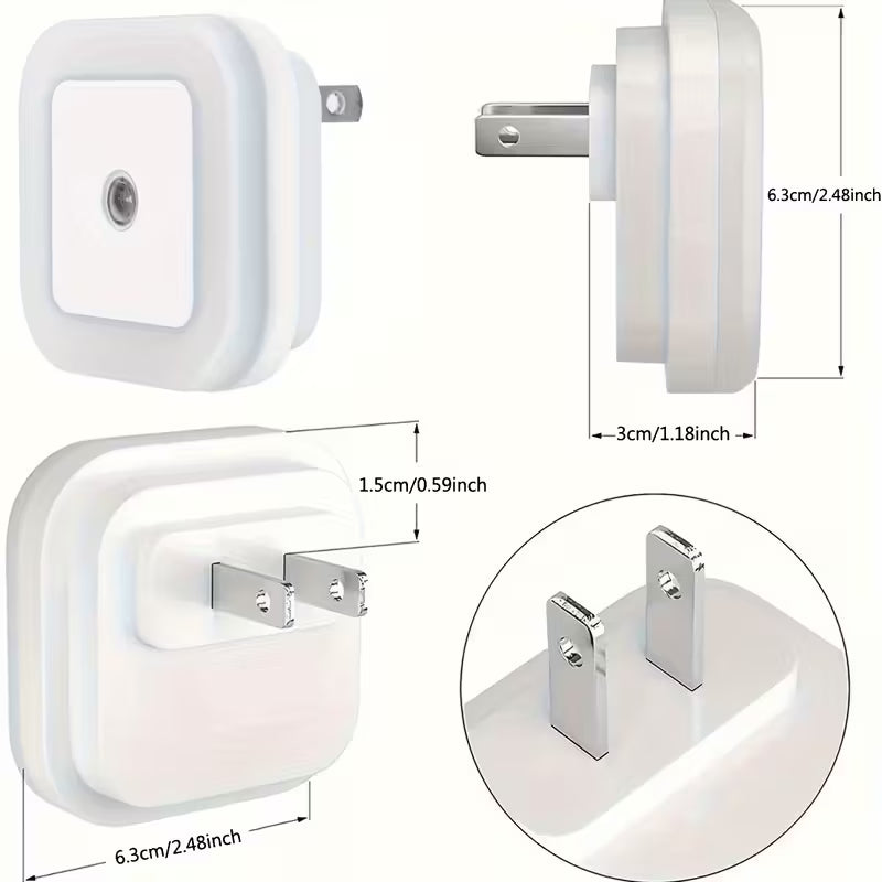 6 Pack Dusk to Dawn Plug In LED Night Lights for Bedroom Bathroom