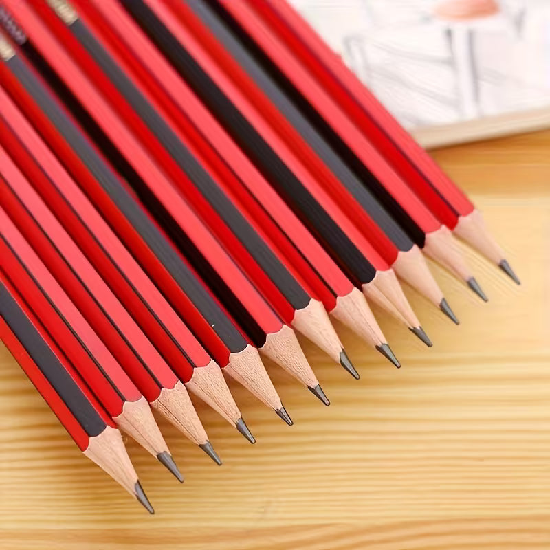 Pack of 50 HB Pencils with Eraser, 10pcs/Pack, Ideal for Writing, Student Drawing And Artistic Creation - Ideal for School, Office And Creative Use