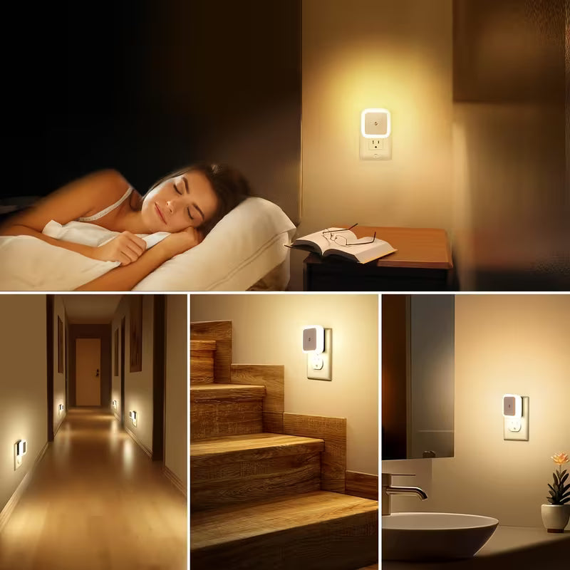 6 Pack Dusk to Dawn Plug In LED Night Lights for Bedroom Bathroom