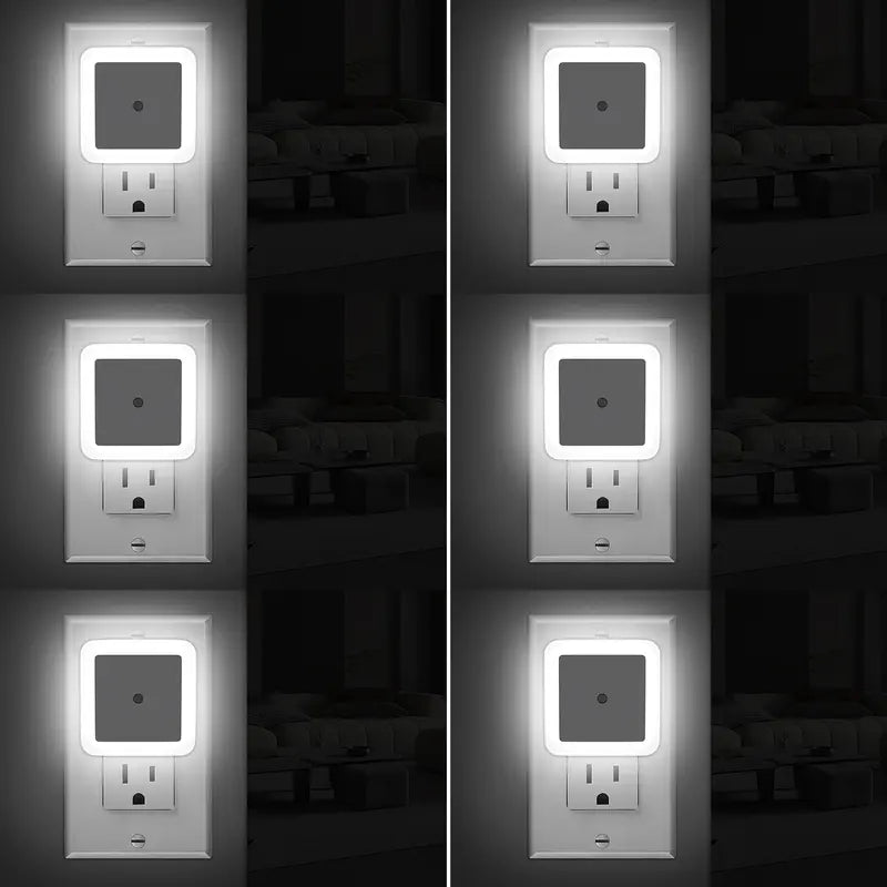 6 Pack Dusk to Dawn Plug In LED Night Lights for Bedroom Bathroom