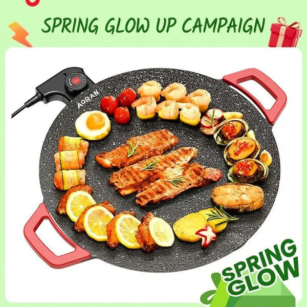 Portable Electric Indoor BBQ Griddle Pan
