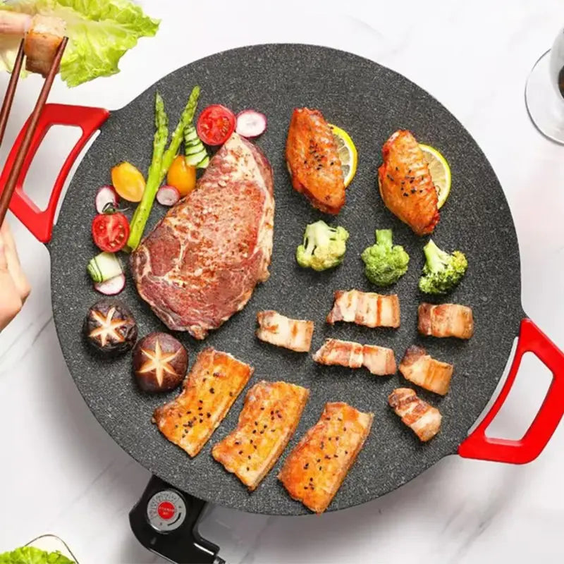 Portable Electric Indoor BBQ Griddle Pan