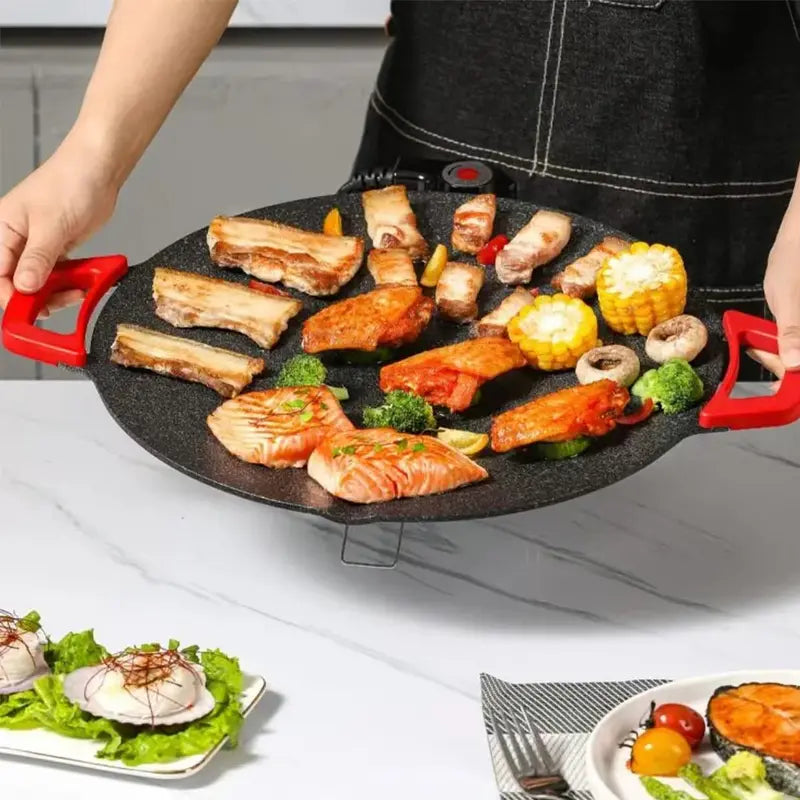 Portable Electric Indoor BBQ Griddle Pan