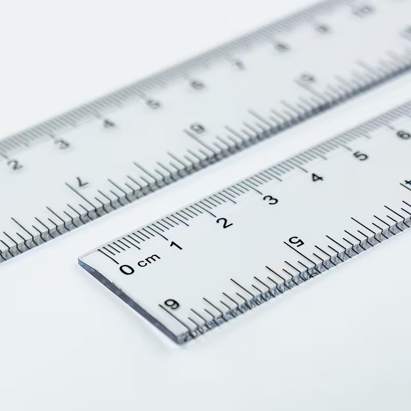 Set of Three Matte OPP Bag Rulers in 5.91inch, 7.87inch, and 11.81inch Lengths. Complete Specifications Meet Multi-scenario Needs. Transparent Ruler Body for Intuitive and Precise Reading. Fine Workmanship. Complete Set with High Cost-performance
