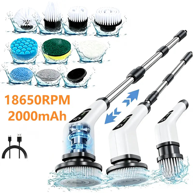 Summer Sale Electric Shower Scrubber IPX7 Waterproof for Bathroom Kitchen
