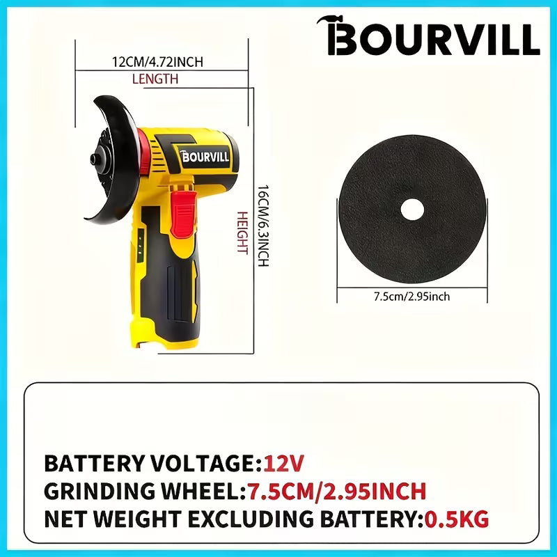 12V Cordless Mini Angle Grinder