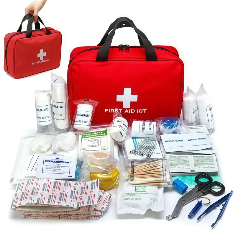 Compact Emergency First Aid Kit for Home & Car