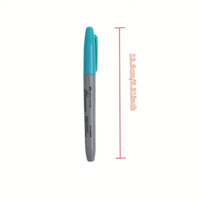 [Permanent Markers] 13pcs (12 Colors Plus 1 Black) Permanent Markers, Quick-Drying And Stain-Resistant Ink, Suitable for Daily Office Use, Box Marking Pens