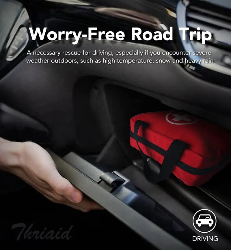 Compact Emergency First Aid Kit for Home & Car