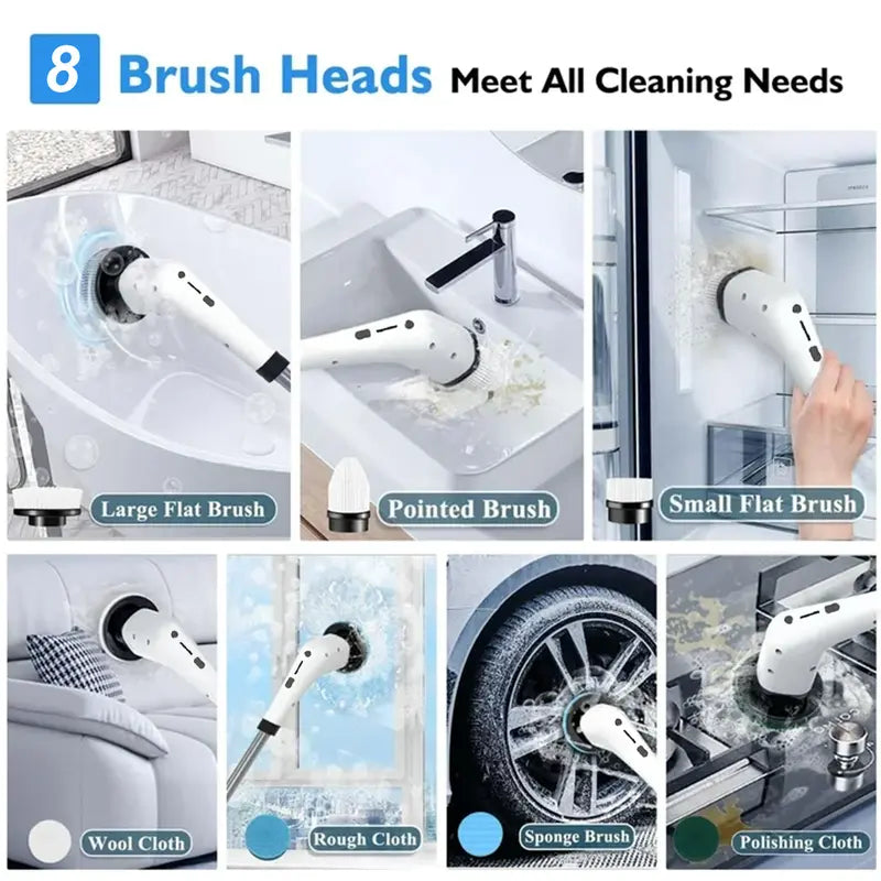 Summer Sale Electric Shower Scrubber IPX7 Waterproof for Bathroom Kitchen