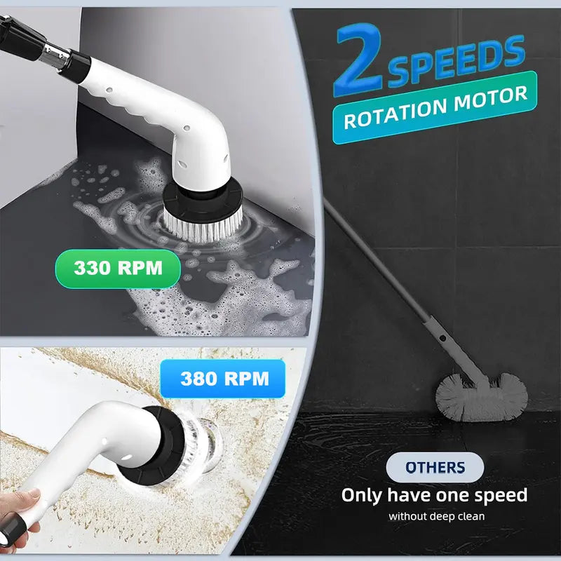 Summer Sale Electric Shower Scrubber IPX7 Waterproof for Bathroom Kitchen