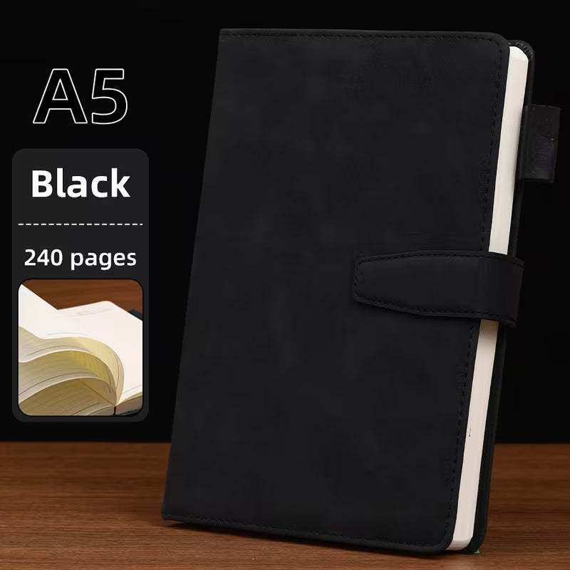 Ultra-Thick Notebook A5 Leather-Faced Business Meeting Notepad Thickened Retro Easy College Student Diary