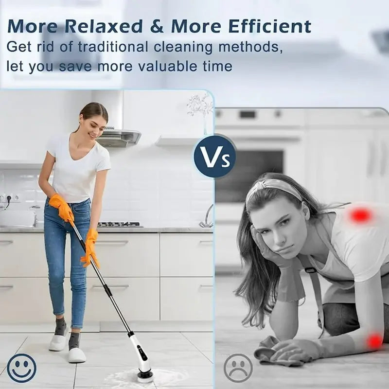 Summer Sale Electric Shower Scrubber IPX7 Waterproof for Bathroom Kitchen