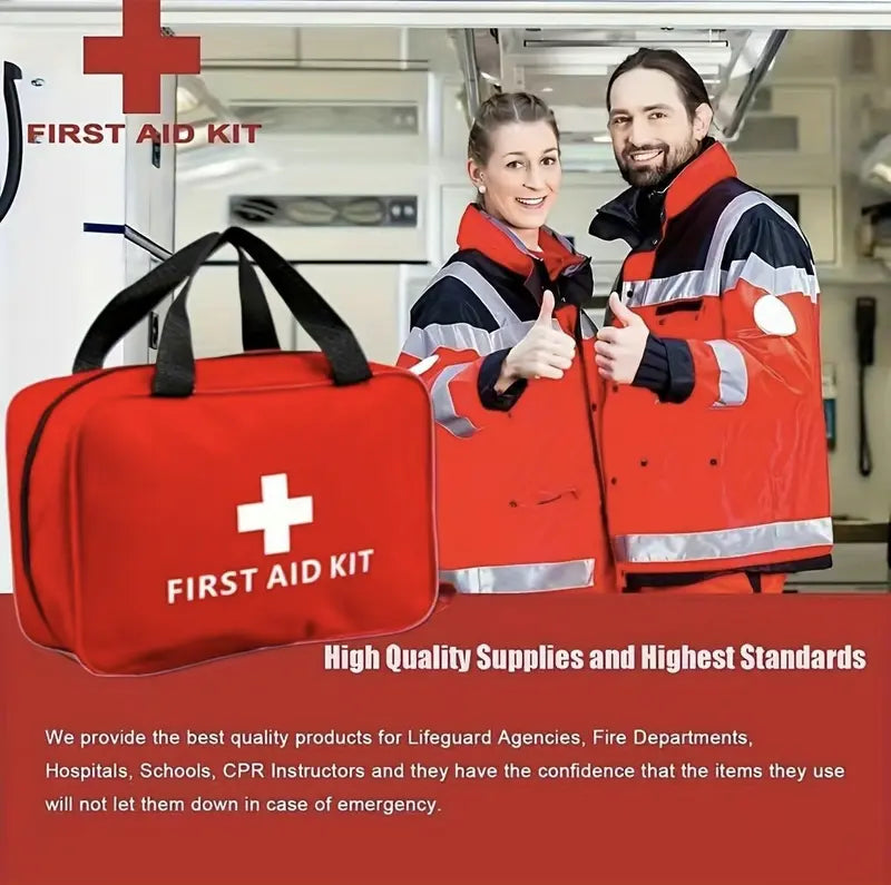 Compact Emergency First Aid Kit for Home & Car