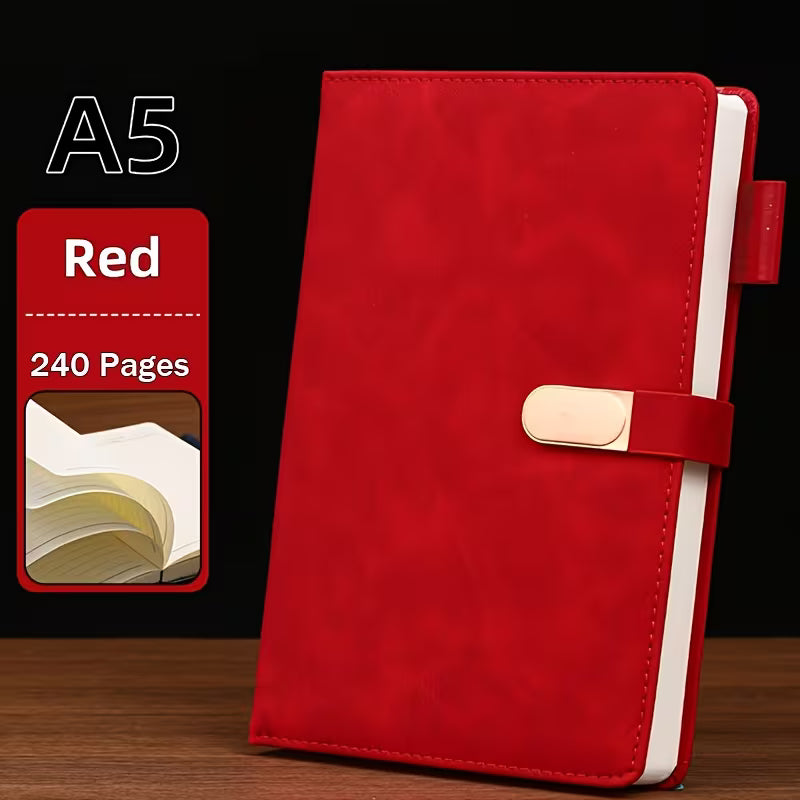 Ultra-Thick Notebook A5 Leather-Faced Business Meeting Notepad Thickened Retro Easy College Student Diary