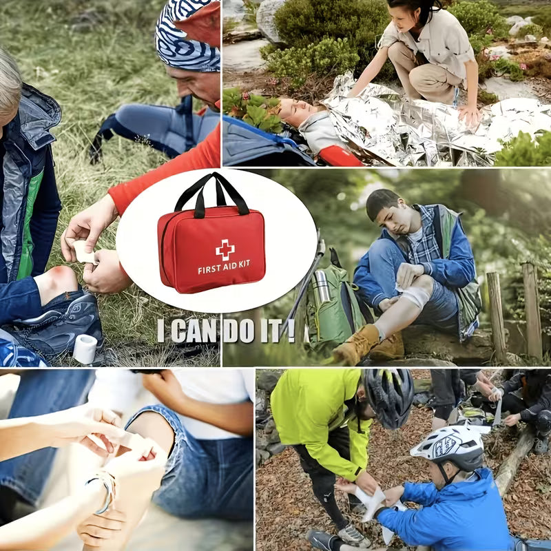 Compact Emergency First Aid Kit for Home & Car