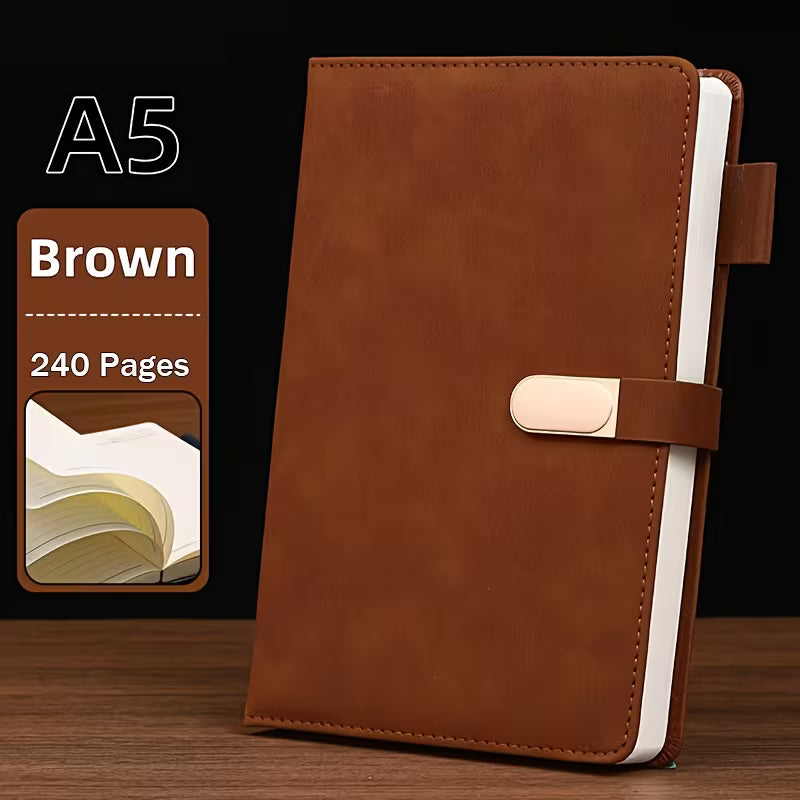 Ultra-Thick Notebook A5 Leather-Faced Business Meeting Notepad Thickened Retro Easy College Student Diary