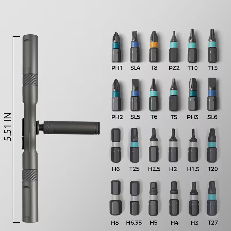 24Pcs Magnetic Ratchet Screwdriver Kit