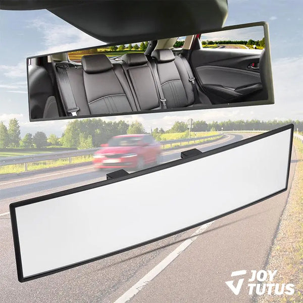 JOYTUTUS 11.81in Panoramic Convex Rear View Mirror – Clip-On Blindspot Gadget