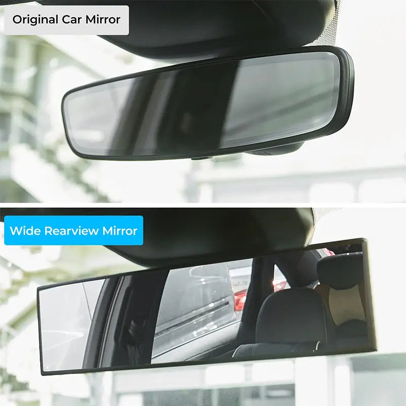JOYTUTUS 11.81in Panoramic Convex Rear View Mirror – Clip-On Blindspot Gadget