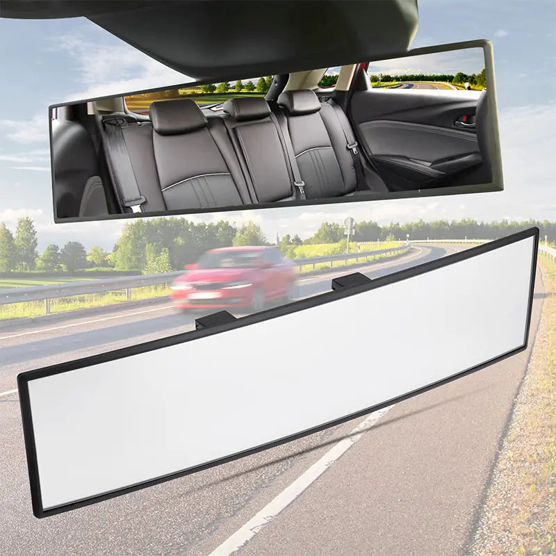 JOYTUTUS 11.81in Panoramic Convex Rear View Mirror – Clip-On Blindspot Gadget