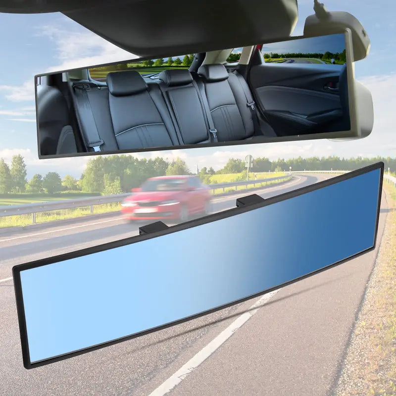 JOYTUTUS 11.81in Panoramic Convex Rear View Mirror – Clip-On Blindspot Gadget