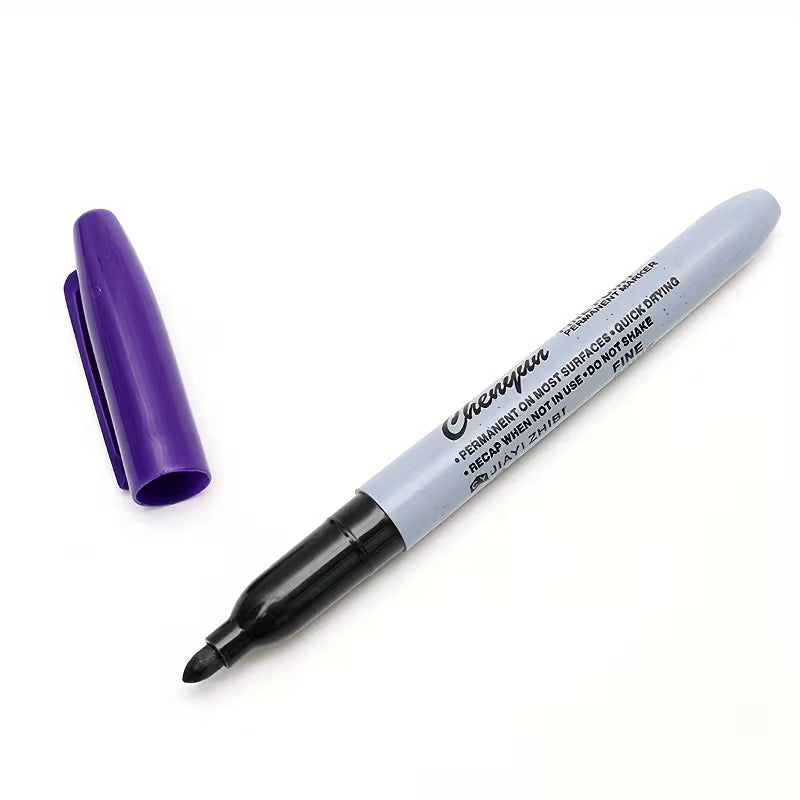 [Permanent Markers] 13pcs (12 Colors Plus 1 Black) Permanent Markers, Quick-Drying And Stain-Resistant Ink, Suitable for Daily Office Use, Box Marking Pens