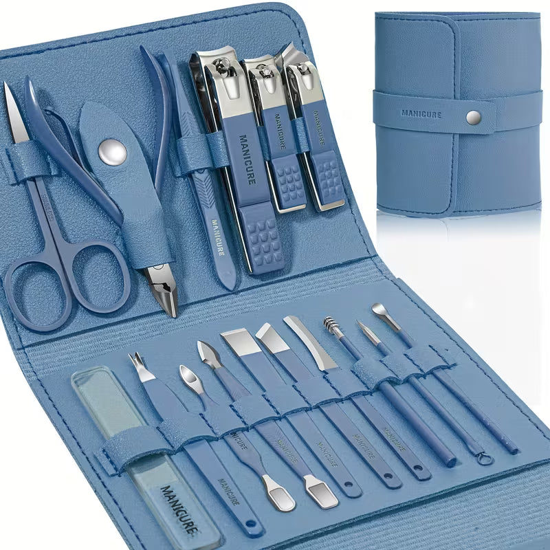 1 Sets Of 16 Premium Stainless Steel Manicure