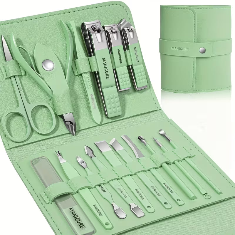 1 Sets Of 16 Premium Stainless Steel Manicure